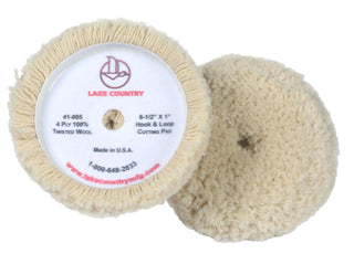 4 Ply 100% Twisted Wool Cutting Pad 6-1/2" x 1-1/2" Hook & Loop