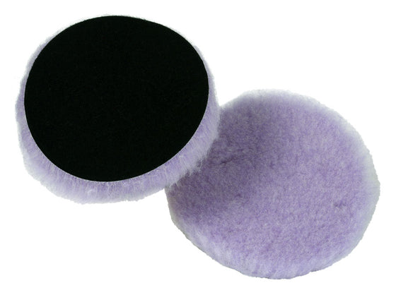 Purple Foamed Wool Buffing/Polishing Pad 5" x 1" Hook & Loop