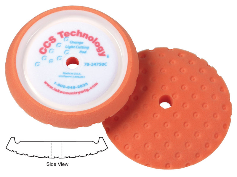 LK CCS - Orange Foam Curved Edge Light Cutting Pad 6.5" x 1.25"