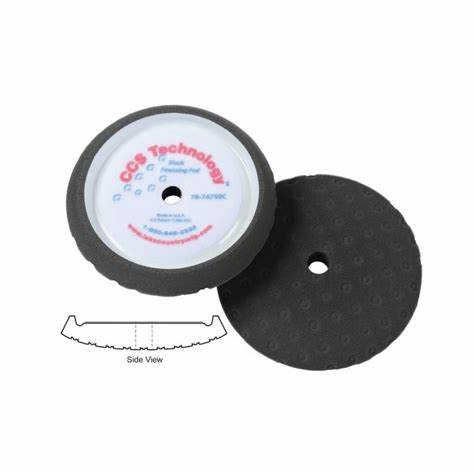 LK CCS - Black Foam Curved Edge Finishing Pad 6.5" x 1.25"