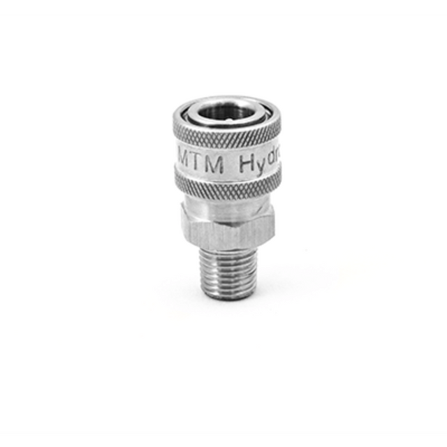 Veloci | MTM Hydro 1/4" Male NPT Stainless Quick Coupler